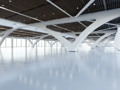 Exhibition Hall Interior 2 Low-poly 3D model