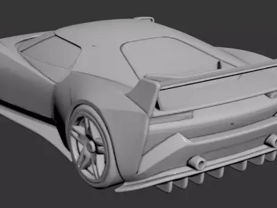 AI-Generated Concept Car - model 4 - 3D model 3D model
