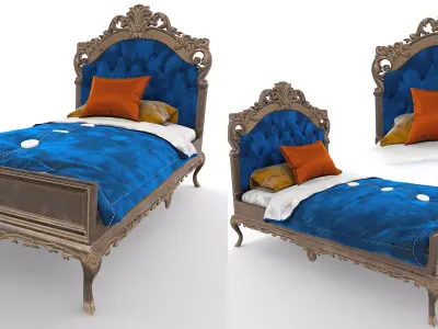 Venedik Bed Low-poly 3D model