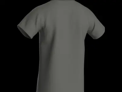 Male raglan polo tshirt 3D model