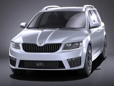 Skoda Octavia RS combi 2015 VRAY 3D model