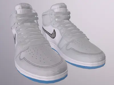 NIKE AIR JORDAN x DIOR SHOES PBR Low-poly 3D model