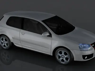 Volkswagen Golf GTI Low-poly 3D model