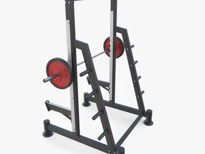 Squat rack 3D model