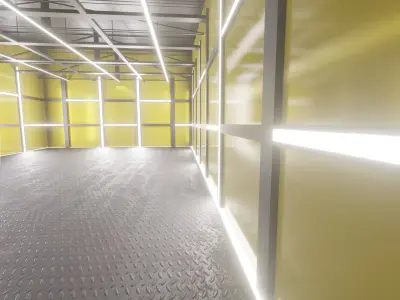 Car studio interior Low-poly 3D model