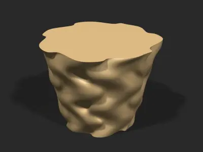 Cups and vases - wavy surface 2 3D print model