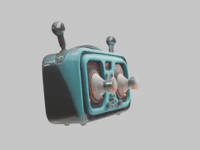Retro Radio 3D Model Low-poly 3D model