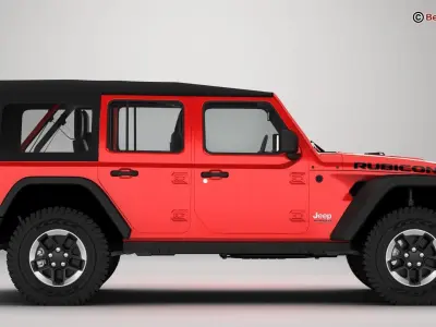 Jeep Wrangler Rubicon 4 Door 2018 3D model