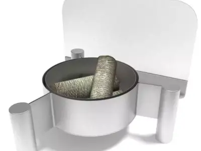 Three Legged Silver Colored Stand 3D model