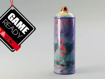 Spray Can Dirt Low-poly 3D model