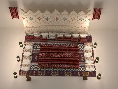 Arabian Seating 3D model
