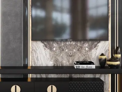 Tv Wall 05 3D model