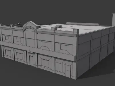 Car Repair Workshop Low-poly 3D model