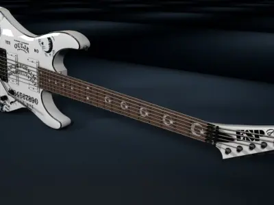 Kirk Hammett - EPS Ouija Guitar White 3D model