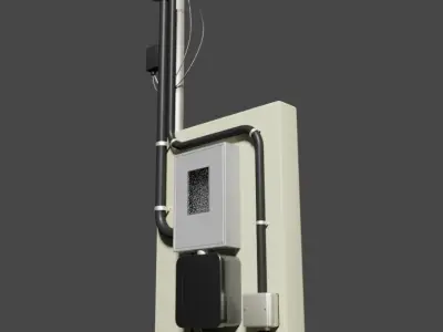 Cartoon Fusebox Wall 3D model