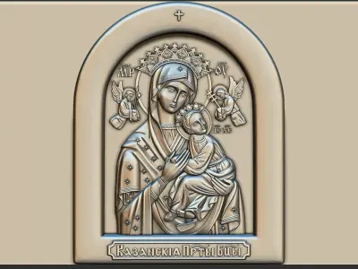 Icon of Saint Mary Mother of God 3D print model