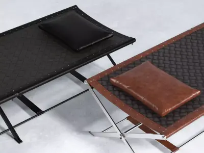 Folding Camp Bed 3D model