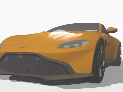 Aston Martin Vantage 2019 - UNITY3D  Low-poly 3D model