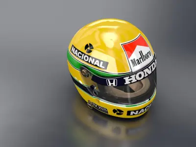 1988 Ayrton Senna Championschip Race Helmet  3D model