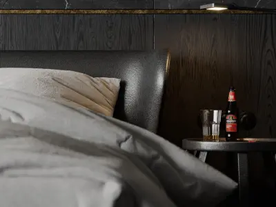 Black Bedroom 3D model