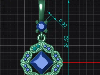 Pendant Stevia 3D model 3D print model