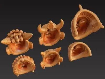 African Tribal Mask Collection  Vol2 3D print model