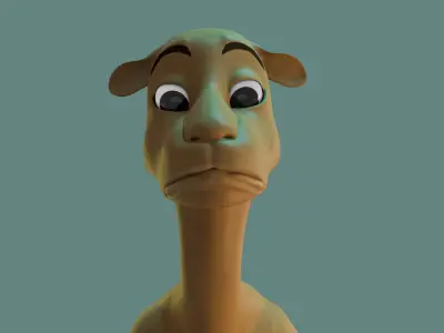 Stylized Camel Rigged Low-poly 3D model