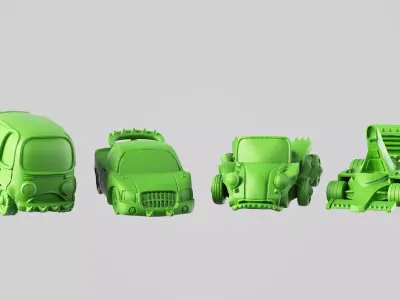 Race cars 3D print model