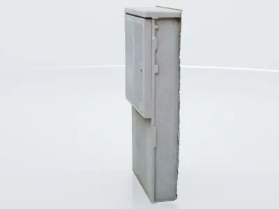 Ultra-realistic street electrical cabinet high-poly 3D model