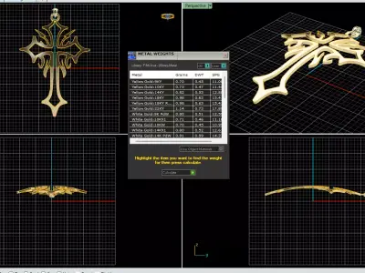 Luxurious Handcrafted Cross Necklace File Item 14 3D print model