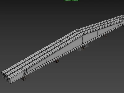 Concrete Truss M01 Low-poly 3D model