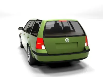 VW GOLF 4 VARIANT LOWPOLY Low-poly 3D model