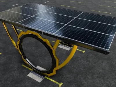 Modern Solar Carport-TEZCAN-Type-4 3D model