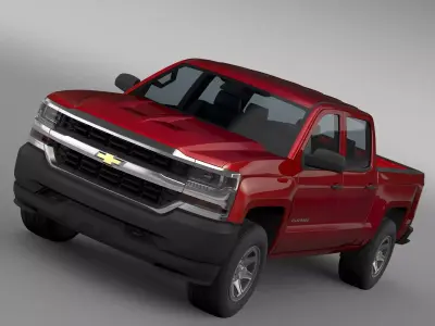 Chevrolet Silverado WT Crew Cab Short Box 2016 3D model