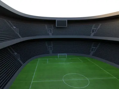 Football Stadium Low-poly 3D model 3