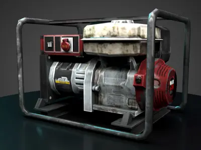 Generator water pump for sims Low-poly 3D model