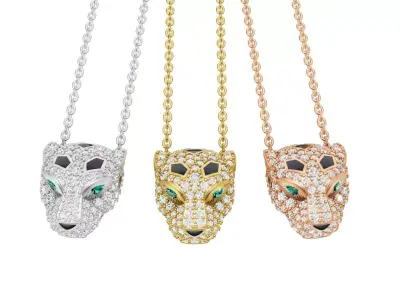 Panther Pendant Paved 3D print model