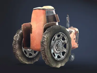 Tractor from Cars Low-poly 3D model