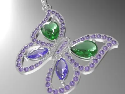 Butterfly pendant  3D print model