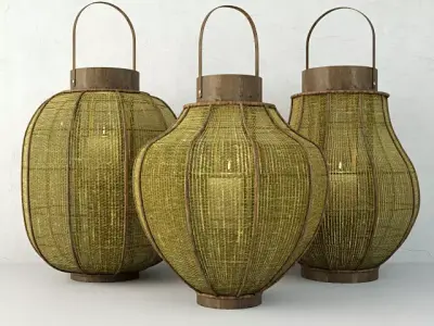 Bamboo Lanterns 3D model