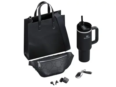 Men Accessories Set 3D model