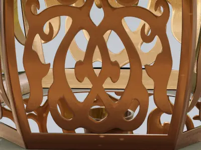 Traditional moroccan patterned lantern 3D model