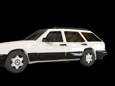 Mercedes-Benz E class W124 Kombi model 3D Low-poly 3D model