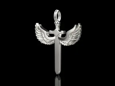 st Michael pendant  sword pendant model 1002 3D print model