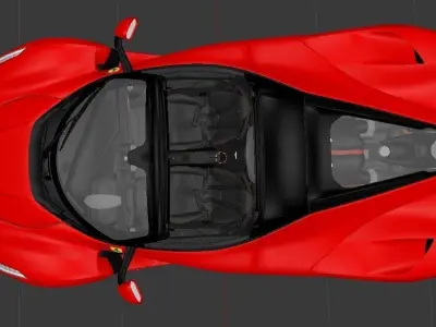 Ferrari Aperta Model OBJ and blend file Low-poly 3D model