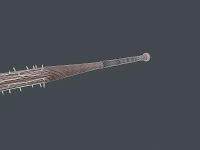 Apocalyptic Bat with Nails Low-poly 3D model