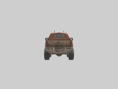 Dieselpowered Pickup Truck model Low-poly 3D model
