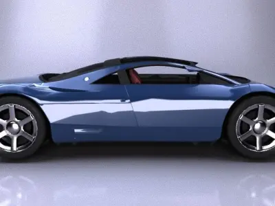 Fictional Car Audi Low-poly 3D model