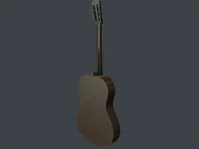 Old Guitar pbr Low-poly 3D model