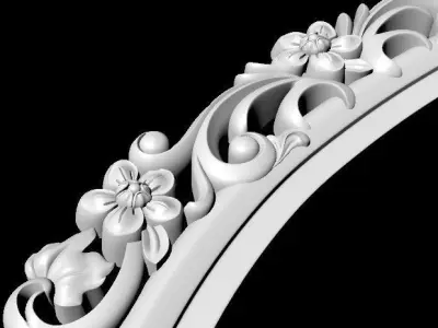 carved frame for mirror 3D model get